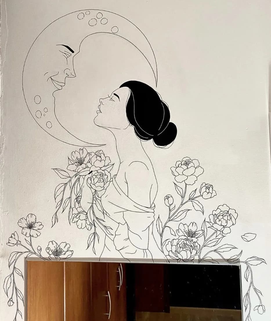 Hand-painted wall
